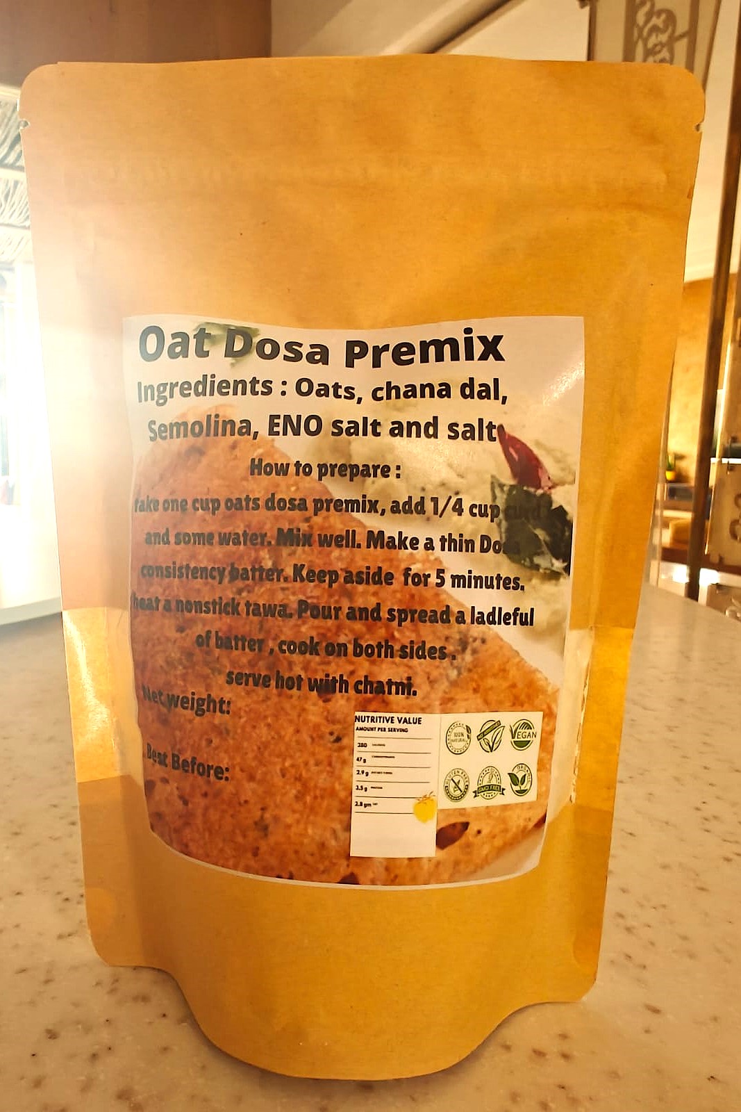 Oats dosa premix packet